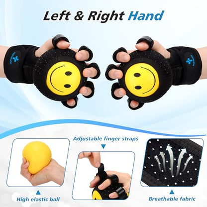 Anti Spasticity Hand Ball Splint Stroke Hand Recovery Device | Hand Therapy Balls for Hand Contracture, Spasm,Wrist Weakness and Carpal Tunnel Syndrome,Fit Both Right or Left Hand