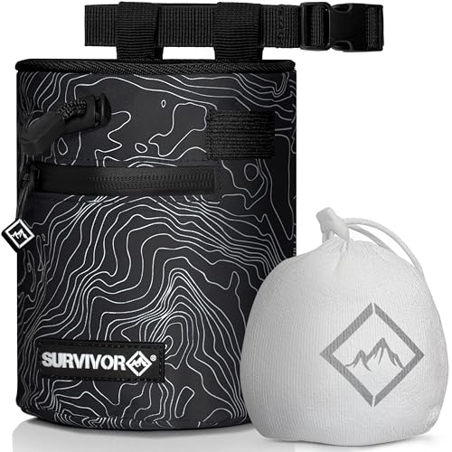 SURVIVOR Chalk Bag + Refillable Chalk Ball Bundle