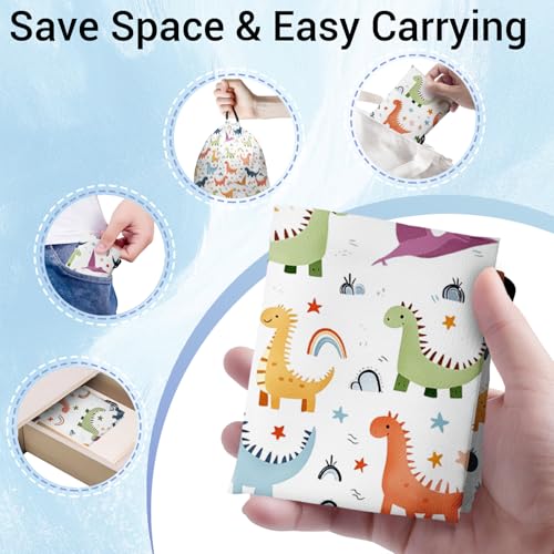 Gymnastics Grip Bag Lightweight Small Drawstring Grip Bags for Gymnasts - color: Cartoon Dinosaur-multi