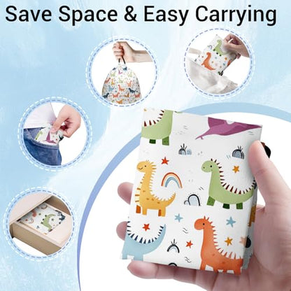Gymnastics Grip Bag Lightweight Small Drawstring Grip Bags for Gymnasts - color: Cartoon Dinosaur-multi