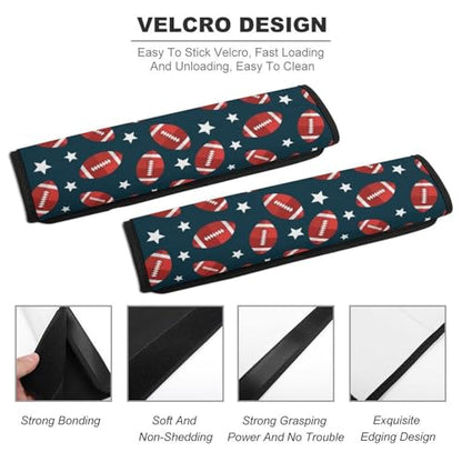 2 Pack Football Seat Belt Cover Universal Fit Seat Belt Cushion for Kids, Stroller Pushchair High Chair, Neck and Shoulder Support - color: Pattern 908