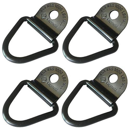 Heavy Duty Truck Bed Tie Down Anchors Rings Trailers Hook Cargo Bolt on V Ring Pickups Rail Accessories (4 Pack) - size: 4 Pack