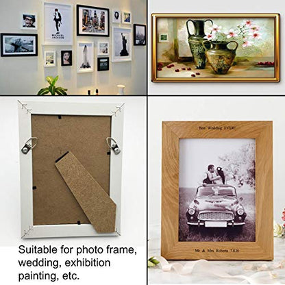 100 Pack Small D-Ring Steel Picture Hangers with Screws (Silver) | Metal Picture Hanging Kit, Picture Frames Hangers, For Hanging Photo Frames, Artwork, Paintings, Clock, Canvas Hooks - size: 100 Pack-Single hole