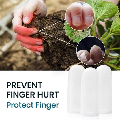 Povihome Finger Cots Protectors - Moisturizing Thumb and Finger Covers - Thickend Version - Elastic Cracked Silicone Finger Sleeves to Protect Cracked, Peel Finger and Other Finger Pain (Clear, 20PCS) - color: Clear, size: Medium (20PCS)