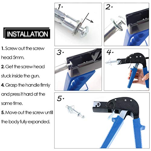 Glarks 30Pcs 6x52MM Heavy Duty Zinc Plated Steel Molly Bolt Hollow Drive Wall Anchor Screws Set for Drywall, Plaster and Tile (M6x52) - size: 6x52mm