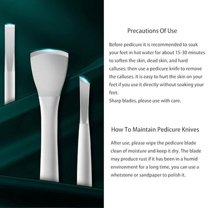 Pedicure Knife For Feet Professional Callus Knife Ingrown Toenail Knives Foot Care Tools Dead Skin Removal Nail Scraper File (Pedicure Knife (Silvery)) - size: Pedicure Knife (Silvery)