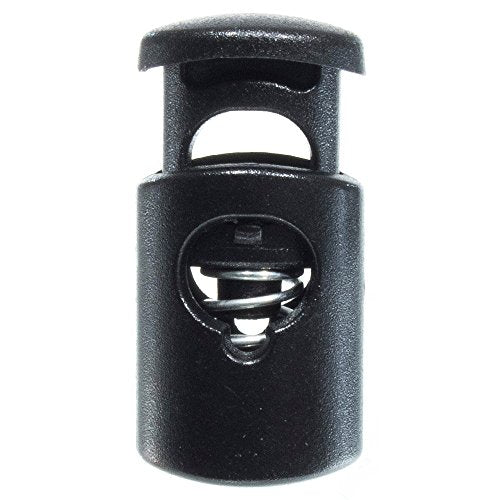 West Coast Paracord Single Hole Heavy Duty Plastic Cord Lock Clamp Toggle Stop Slider for Paracord, Drawstrings, Bungee Cord, Accessory Cordage – 6 Pack, Black - color: Mini Black, size: 6 Pack