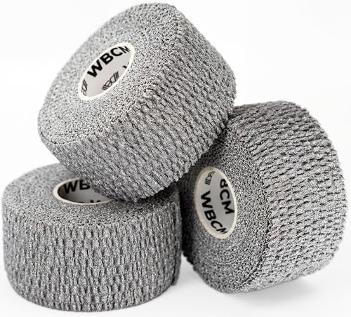 WARM BODY COLD MIND Lifting Thumb Tape for Weightlifting |1.5" x 20.6ft| - Hook Grip Tape for Gym, Powerlifting, Deadlift, Weight Lifting, Athletic Finger Wrap - color: Grey, size: 3 Rolls