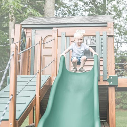 TUSK Avalanche 12 ft Rotomolded Playset Slide, Green - color: Green, size: 12 ft