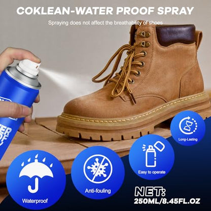 Shoe Protector Spray, Rain & Stain Waterproof Spray Nano Protectant for Sneaker, Nubuck, Canvas, Suede Shoes - color: 250ml-1pc Blue