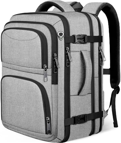 Travel Backpack for Men, Expanable Carry on Backpack, TSA 17.3 inch Laptop Bag Flight Approved, Lightweight Business Luggage Bag, Travel Gifts for Men Women, Grey - color: Grey, size: 17.3 Inches