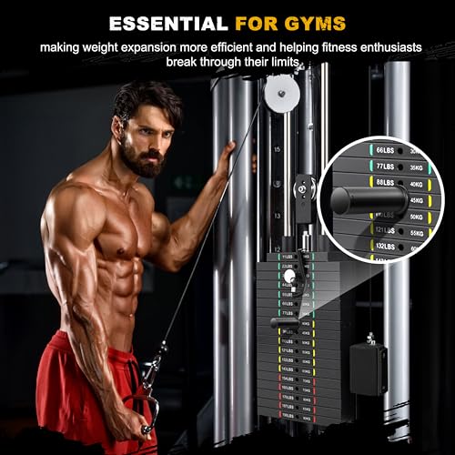 EVERYMATE Weight Stack Pin, 8mm Gym Pins for Weight Stack Machine, Weight Stack Extender Pin for Commercial Gym and Home Gym, Strength Training Equipment Attachments