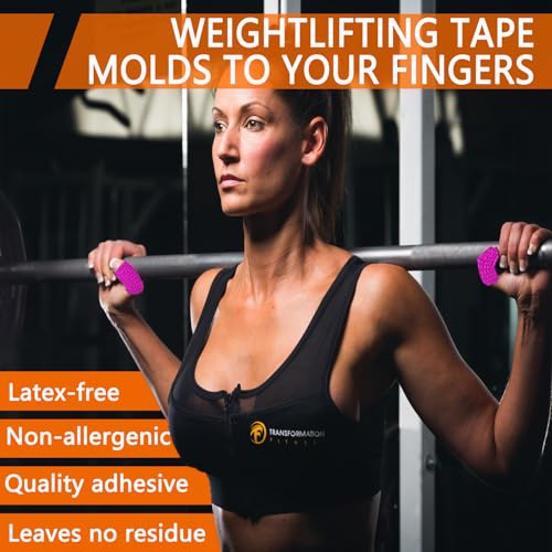 4 Roll Weightlifting Thumb Tape Total 1.5" x 28 yard Premium Adhesive for Olympic Weight Lift, Cross Fitness, Lifting, Stretch Athletic Finger Wrap, Protects Thumb Fingers Hand, Enhances Grip - color: MIX-1.5"-4Roll