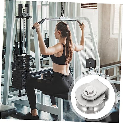 Groove Guide Pulley Durable Stainless Steel Lifting Rope Pulley Roller for Fitness Equipment Climbing and Industrial Use Easy to Install Safe Application Practical Design