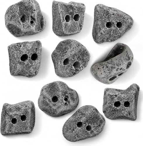 10 Large Screw On Rock Climbing Holds for Rock Wall Grips Made in USA | Rock Climbing Holds for Indoor Outdoor Play Set, Garage Gym, Bouldering, Trees - Rocky Mountain Climbing Gear - color: 10pcs Natural Gray