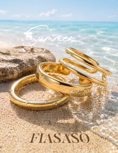 FIASASO 3Pcs Gold Filled Toe Rings for Women Non Tarnish 14K Gold Filled Toe Ring Adjustable Flower Cz Dainty Toe Ring Summer Beach Open Toe Rings Set Toe Jewelry Foot Jewelry - color: 14K Gold Filled wide