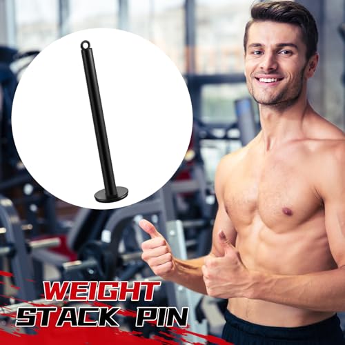 Lasnten 2 Set Weight Loading Pin Fit 1 Inch Standard Weight Plate Heavy Duty Loading Pin with Carabiner for Cable Pulley LAT Pulldown System Home Gym Strength Training Equipment(Diameter 0.8 Inch) - size: 0.8'' D X 12.6'' H