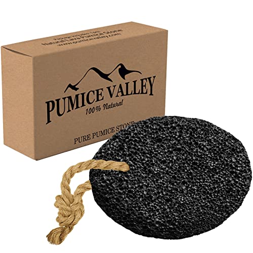 Pumice Stone - Natural Earth Lava Black - Callus/Corn Remover for Feet Heels and Palm - Pedicure Exfoliation Tool - Dry Dead Skin Scrubber - Health Foot Care - color: Black