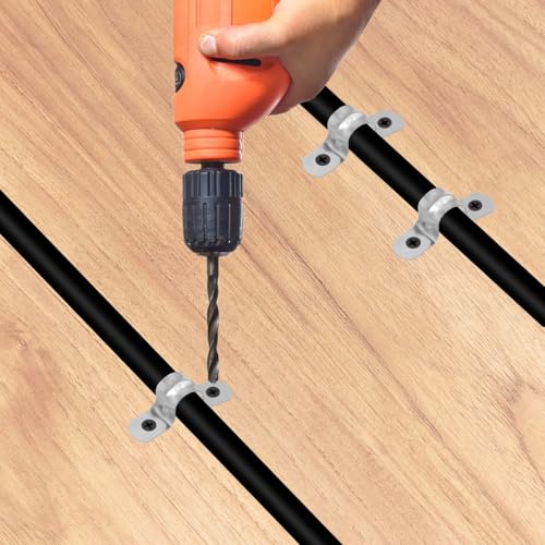 500 PCS 1/2 Inch Stainless Steel Rigid Pipe Strap, M12 Conduit Clamps, U Bracket Mounting Clamps with Two Hole, U Tube Pipe Clamp for Chemical Industry, Commercial - size: 500 PCS 1/2 Inch