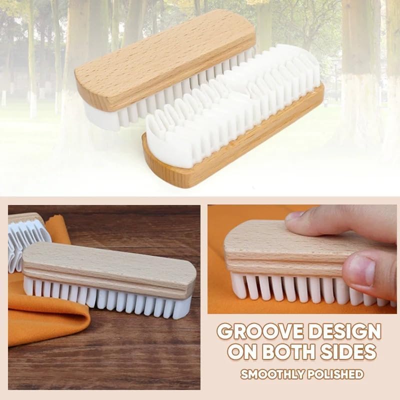 2PCS 2-in-1 Rubber Shoe Brush Cleaner, Dual Pack with Enhanced Dust-Absorbing Texture, Safe for Nubuck, Flocked and Matte Leather