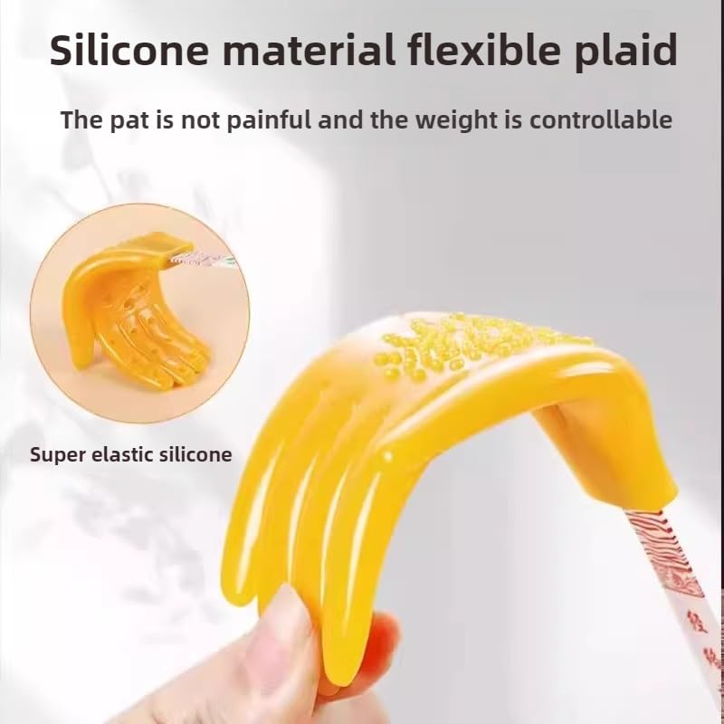 Pai Sha Board Multi-Function Pai Sha Board Silicone Five-Finger Meridian patting Small Yellow Hand Silicone Massage Massage Stick