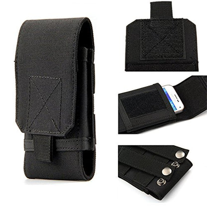 Tactical MOLLE Smartphone Holster, Universal Army Mobile Phone Belt Pouch EDC Security Pack Carry Accessory Kit Blowout Pouch Belt Loops Waist Bag Case for iPhone SE 5S Samsung Galaxy S4 mini - color: #A (Small)