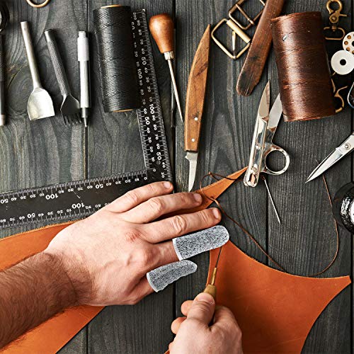 Honoson 40 Pieces Cut Resistant Finger Cots Protection Reusable Finger Thumb Protector Gloves for Kitchen Sculpture Work (2.4 Inch)