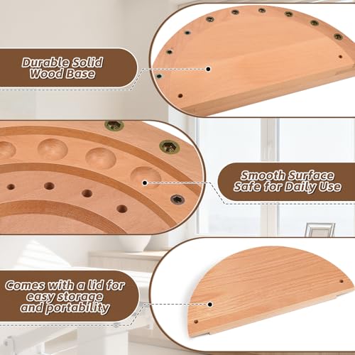 Triceratops Hand Therapy Finger Training Board, Multifunctional Wooden Dexterity Rehabilitation Tool for Stroke Recovery, Hand-Eye Coordination, Fine Motor Skills & Finger Strength Exercise, 27 Holes - style: Multipurpose Wooden Peg board
