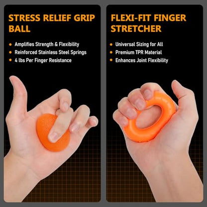 JKSHMYT Grip Strength Trainer Kits (5 Pack), Adjustable Resistance Forearm Strengthener, Hand Gripper Strengthener for Muscle Building