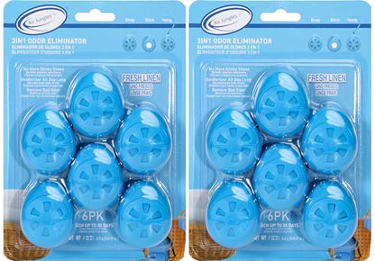 Air Jungles Shoe Deodorizer Balls Upgraded Formula 12 Ct, Fresh Linen Scent | Odor Eliminator for Sneaker, Gym Bag, Locker and Drawer, Natural Fresheners with Essential Oil, Up to 180 Days - size: 6 Count (Pack of 2)
