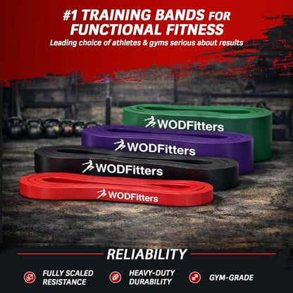 WODFitters Pull-Up Assistance Bands - 5 Band Set for Ultimate Pull Up and Muscle Up Training