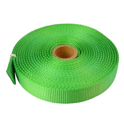 SEPEAK 1 inch Nylon Tubular Webbing, 20kN/4500 lbs, Heavy Duty Webbing Strap for Rigging, Hanging, Rescue, Firefighting,1pc,Green,5 Yard - color: Green, size: 1 inch x 5 yard