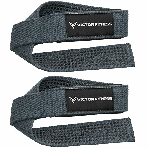 24" Padded Weightlifting Straps with X-Grip + 2 Quick Release Barbell/Dumbbell Collar Clamps - color: Gray