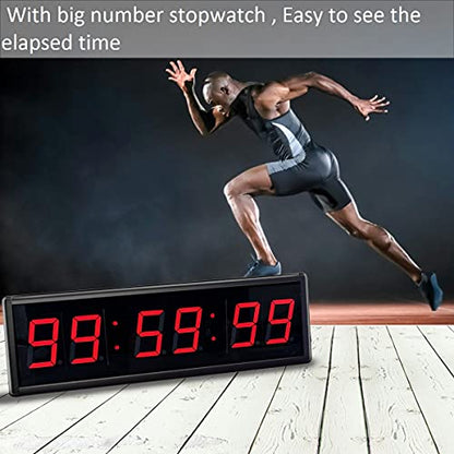 LED Digital Countdown Wall Clock Fitness Timer Stopwatch for Gym (2.3inch Digital High) - size: 2.3inch Digital High