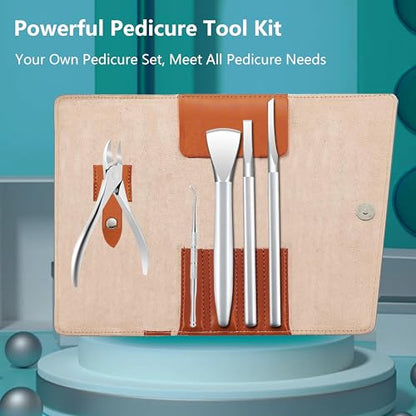 Ingrown Toenail Removal Kit, Pedicure Tools Kit Professional Knife Set Stainless Steel Ingrown Toenail Tool Foot Care Tools Nail Cuticle Remover (5 Pcs Set) - color: 5 Pcs Set