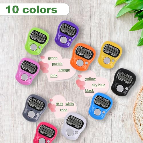 Tally Counter 10pc Electronic Finger Counter Digtal Clicker Counter 5 Digit LCD Counting for Knitting/Golf/Coaching/Goods Counting/Lap Etc