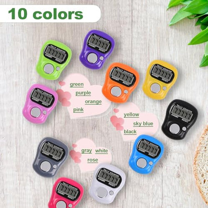 Tally Counter 10pc Electronic Finger Counter Digtal Clicker Counter 5 Digit LCD Counting for Knitting/Golf/Coaching/Goods Counting/Lap Etc