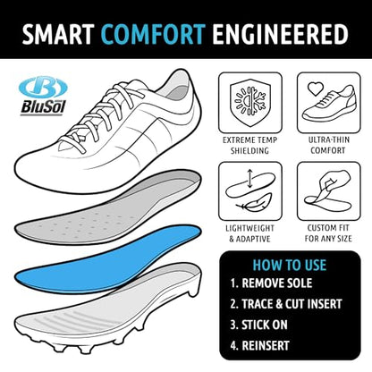 Blusol Shoe Adhesive Inserts - Advanced Temperature Control with NASA Tech for Comfort in Active Men and Women