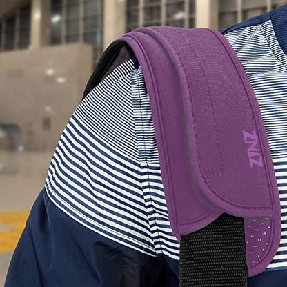 Ultra Thick & Breathable Universal Shoulder Pad Cushion for Bag - Long & Comfort - color: Purple