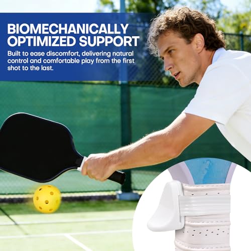 Pickleball Paddle Grip Insert, Ergonomic Finger Rest for Enhanced Control & Stable Grip, Fits Most Standard Pickleball Paddles, Pickleball Paddle Accessory 2PCS - color: white