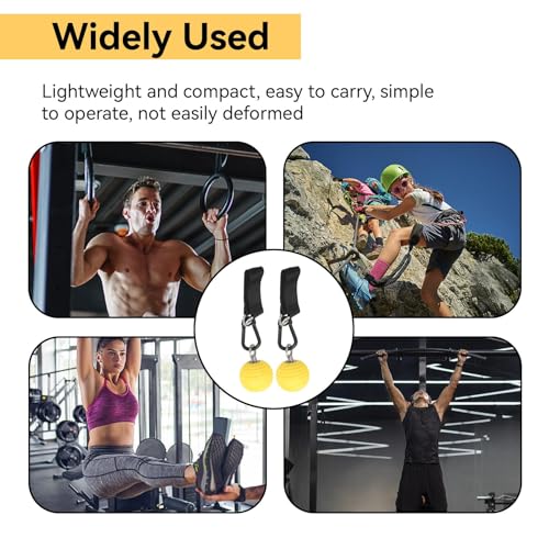 Pull up Ball Grip, Rock Climbing Grip with Strap Pull up Handles Hooks Non Slip Hand Hold Strength Trainer Exerciser Rock Climbing Accessories and Training Equipment for Bouldering Fitness and Workout