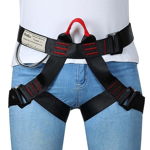Caving & Rappelling Safety Belt for Ziplining, Fire Rescuing & Tree Climbing - Half Body Belt for Women & Men