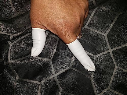 Cuttte (Approx. 330 PCS) Latex Finger Cots Disposable Medium Finger Gloves | Thumb Covers Protectors for Fingertips, Applying Creams, DIY Crafting, Repairing Electronics, Wound Protection - size: Medium (Pack of 330)