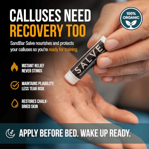 SandBar Ultimate Callus Remover Set - 4" & 8" Files with Moisturizing Salve Balm Stick - Elevating Athletes, Weightlifters & Rock Climbers for Smoother Hands & Feet - Gold (Black) (Gold Bundle) - style: Gold Bundle