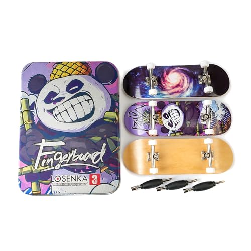 3 PCS Pro 32mm Fingerboard Wooden Board Professional Mini Finger Skateboard Set of 3 - color: Fingerboard-3pcs