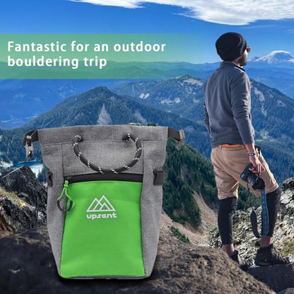 UpSent Bouldering Chalk Bucket, Large Chalk Bag for Rock Climbing & Bouldering, Magnetic Closure