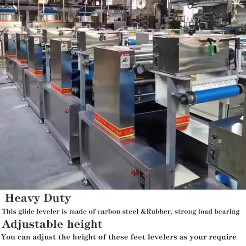 Heavy Duty Leveling Feet,M12 Thread,1300 lb Capacity,4 Pack | Stainless Steel Adjustable Leg Leveler for Shelving, Workbench, Machinery Devices ,2.36" Dia Base with Anti-Slip Nylon Pad - size: D60xM12x100,4 Pack