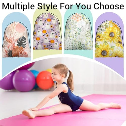 Gymnastics Grip Bag Lightweight Small Drawstring Grip Bags for Gymnasts - color: Halloween Ghost-multi