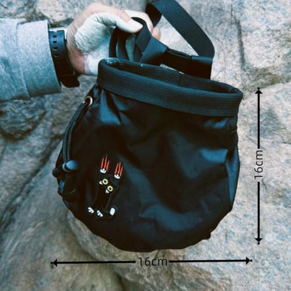 Baoblaze Rock Climbing Chalk Bag Plush Interior Drawstring Closure Bouldering Storage Pouch Portable Gear Waterproof Material Suitable for Men Women Home