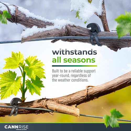 Anchor Bands for Trellising – 140-Pack 16 cm/ 6.3 Inch Rubber Vine Ties, UV-Protected Bands: Grapevines, Trees & Climbing Plants – Tool-Free Loop-and-Anchor Design for Install, Weatherproof - size: 140 pack / 6.2"